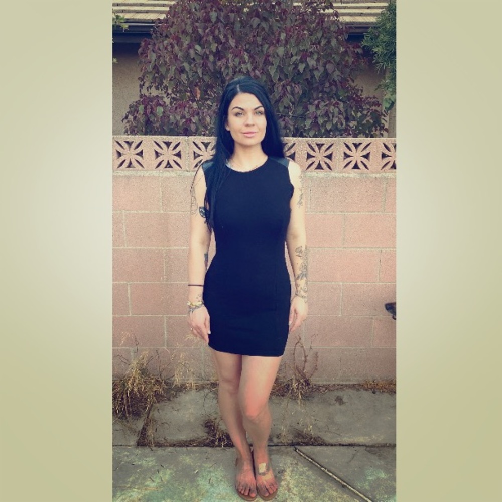Black mini dress